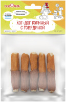 Деревенские лакомства. Хот Дог куриный с говядиной 50гр.