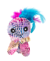 Игрушка Mr.Kranch для кошек Осьминожка плюшевая с кошачьей мятой и перышками 6,5 см розовая