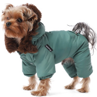 Gamma Комбинезон зимний с меховым капюшоном "Ассоль" (S, изумрудный,25см)