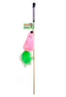 GoSi Игрушка для Кошек "Мышь с кошачьей мятой, хвост-перо марабу"
