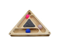 GoSi Игровой трек для кошек Треугольник с шариками c когтеточкой из ковра