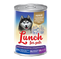 Lunch For Pets Мясное ассорти с рубцом в желе 400 г.