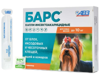 Кап.Барс д/собак инсектоакарицидные 1пипетка*0,67 мл [уценка] (до 10кг)