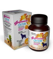 Фармавит Актив, витамины для собак, Красота и здоровье шерсти, 120 таблеток