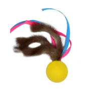 GoSi Игрушка-мячик для Кошек "Нарисуйка для кота" норка и лента