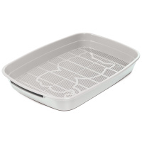 Gamma Туалет для кошек с сеткой малый "Леопольд", светло-серый, 340*260*50 мм. Gamma Туалет для кошек с сеткой малый "Леопольд", светло-серый, 340*260*50 мм.