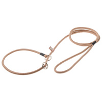 Поводок-удавка с кольцом, стопор+флажок, круглый 6мм*150см [кэмел] 74-1157 Пет лайн