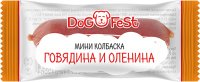 Дог Фест Мини колбаска говядина,оленина 60г [1 шт]
