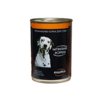 Натуральная Формула консервы для собак, индейка 410 г.
