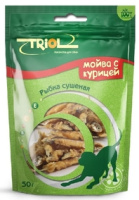 Рыбка сушеная д/с РТ23 мойва/курица 50гр Триол