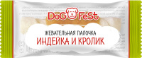 DOG FEST Жевательная палочка для собак, индейка,кролик, 40 г.