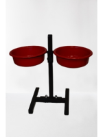 Зоомарк Подставка для собак "Телескоп" с мисками из ПЛАСТИКА [р] 0,8л Зоомарк