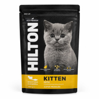 Hilton Сухой корм KITTEN для котят, беременных и кормящих кошек с белой рыбой и индейкой