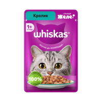 Whiskas Корм Влажный для Кошек желе Кролик 75г