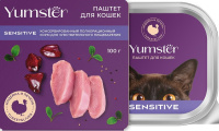 Yumster [Ямстер] паштет для взрослых кошек с Индейка с Печенью, 100 г ламистер