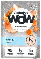 AlphaPet Суперпремиум пауч для взрослых кошек паштет с лососем 80г 59856/211014PY