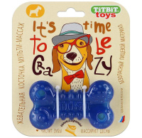 TiTBiT АКЦИЯ 1+1 Игрушка жевательная Косточка 10 см [голубой]