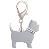 Адресник "Силуэт" Цвергшнауцер со стразами 24*23 мм, гравировка 19003 Пет лайн