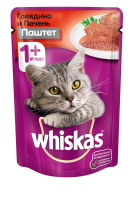 Whiskas Вискас паштет говядина/печень 75 г. 1*24