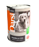 Darsi консервы для собак с чувствительным пищеварением "Индейка и Утка", 410 г. [уценка]