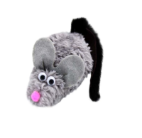 GoSi Игрушка для Кошек "Мышь-Полевка с милыми ушками,хвост - нат норка" Серая Еврослот