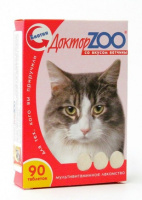 Доктор ZOO Витамины для кошек [ветчина], 90 таблеток