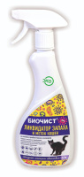 Биочист Ликвидатор запаха и меток кошек 0,5л с триггером Биочист Ликвидатор запаха и меток кошек 0,5л с триггером