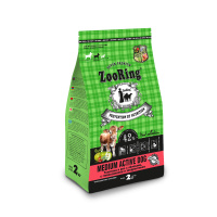 ЗооРинг Медиум Актив Дог Телятина и рис с яблоками с глюкозамином и хондроитином (2 кг)