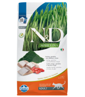 Сухой полнорационный корм Farmina N&D Spirulina Cat для взрослых кошек с сельдью (1,5 кг)