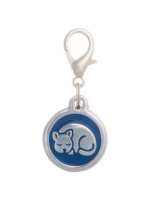 Адресник круглый средний "Спящий кот" 20 мм, гравировка Пет-лайн