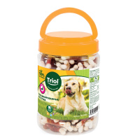 Триол Кальцинированные косточки для собак, с уткой, банка 450 г