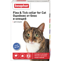 Beaphar Ошейник от блох и клещей для кошек [зеленый], (Синий)