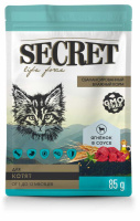 Secret Life Forse Влажный корм для котят кусочки в соусе с ягненком 85 г.