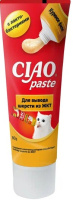 Inaba Чао Паста Паста д/кош для вывода шерсти из ЖКТ Куриное филе 80г