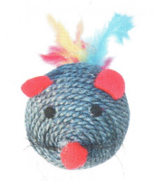 Триол Игрушка Мяч-мышь для кошек, когтеточка, d=6,5 см.