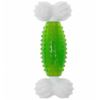 CanineClean игрушка для собак Косточка синтетическая резина/нейлон 19 см с ароматом мяты, зеленый