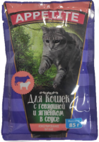 Appetite Влажный корм для кошек говядина/ягненок, 85 г. [уценка]