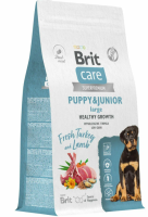 Сухой корм для щенков крупных пород Brit Care Dog Puppy&Junior L Healthy Growth, с индейкой и ягненком [уценка] [уценка] (1,5 кг)