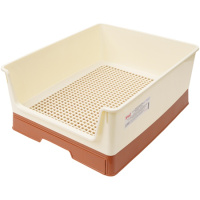 Туалет-лоток для собак с высоким бортом и выдвижным поддоном, ZooOne Пет-лайн ((M) 54х44х23 см, (КОРИЧНЕВЫЙ))