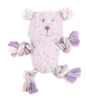 AROMADOG Calm игрушка для собак Собачка с канатами 15 см с пищалкой, сиреневый