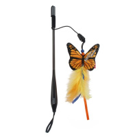 GiGwi Дразнилка телескопическая с двумя насадками [бабочка + мышка]