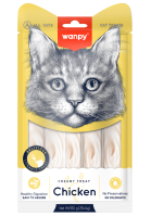 Wanpy Cat Лакомство для кошек "нежное пюре" из курицы 25 шт х14 г ПОШТУЧНО
