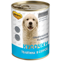 Мнямс Кусочки в соусе с телятиной для щенков всех пород «ПРАВИЛЬНОЕ РАЗВИТИЕ» 400 г