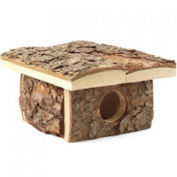 Триол Домик для мелких животных из неокоренного дерева, 145*180*85 мм.
