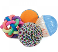 Набор игрушек для кошек "Активная игра 24" [4 мяча d45мм, d45мм, d45мм, d40мм