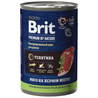 Brit Premium by Nature консервы с телятиной для щенков всех пород, 410 г.