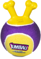 Игрушка для собак Мяч теннисный c ручками желтый 18см, серия JUMBALL