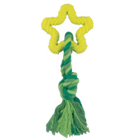 Триол Игрушка для собак из цельнолитой резины "Звездочка с веревкой", d75/180 мм.