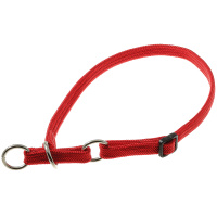 Ошейник-полуудавка регулир.[25-39 см] на 3-х кольцах [лента-чулок] [красный] 10 мм 75-2080	Пет лайн