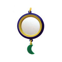 Зооник Игрушка для попугая зеркало с месяцем